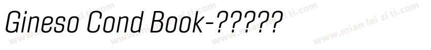Gineso Cond Book字体转换